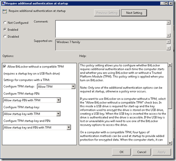 Bitlocker Group Policy 2