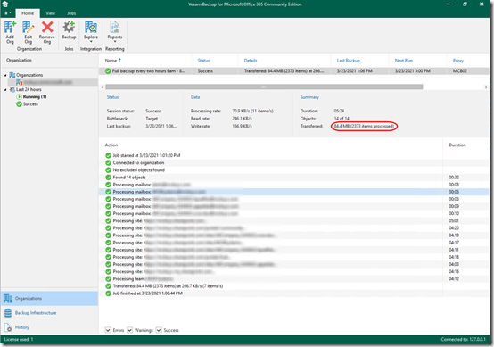 Veeam O365 Backup skips mailbox 1