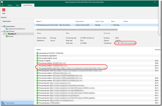 Veeam O365 Backup skips mailbox 3